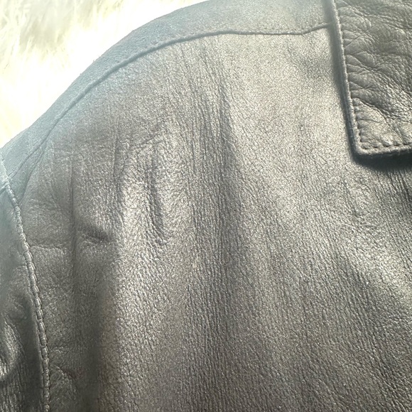 REMY vintage 80's Men's Lamb Skin Leather Bomber Jacket, Black, size 38 MODERN - Picture 6 of 13